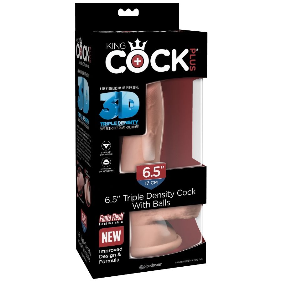 KING COCK - Triple Density Realistisk Dildo 14 cm