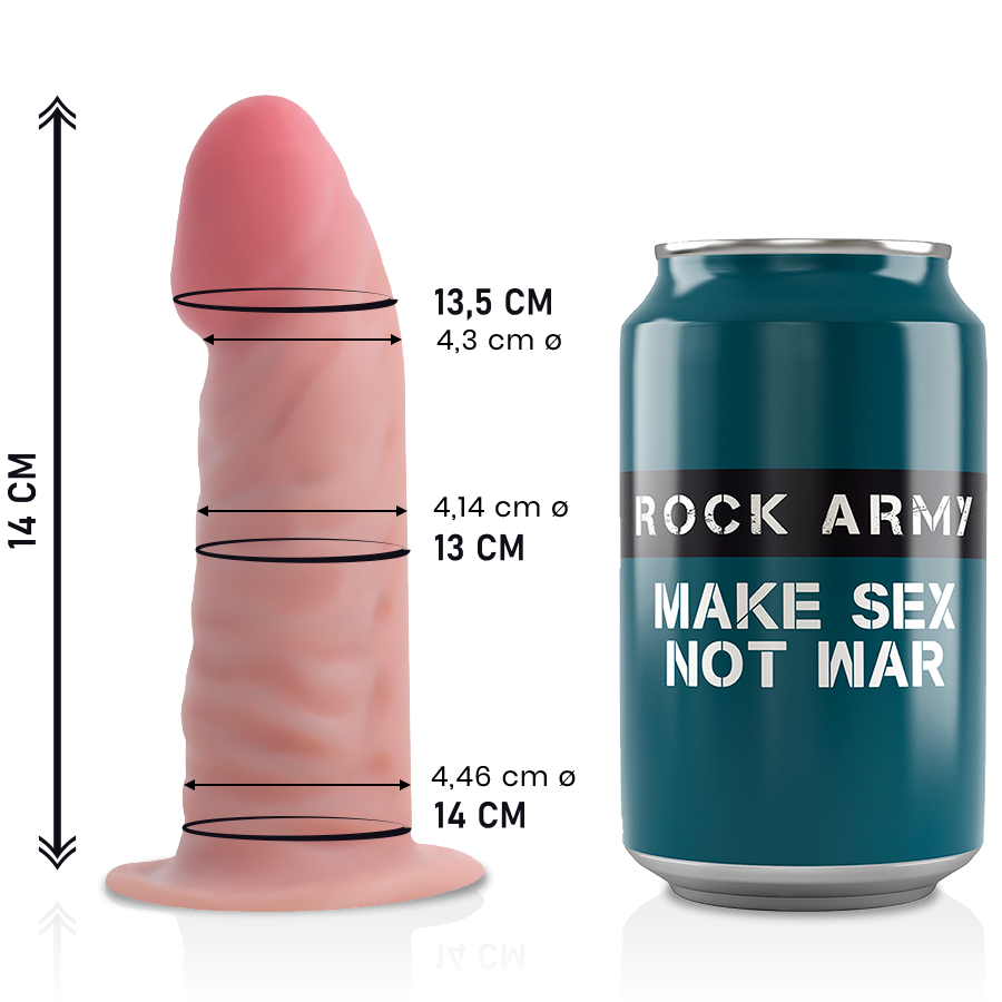 ROCKARMY - Tiger Dual Density Realistisk Dildo 14 cm