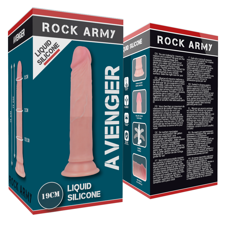 ROCKARMY - Avenger Liquid Silicone Premium Realistisk Dildo 19 cm