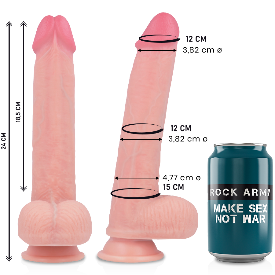 ROCKARMY - Kingcobra Liquid Silicone Premium Realistisk Dildo 24 cm