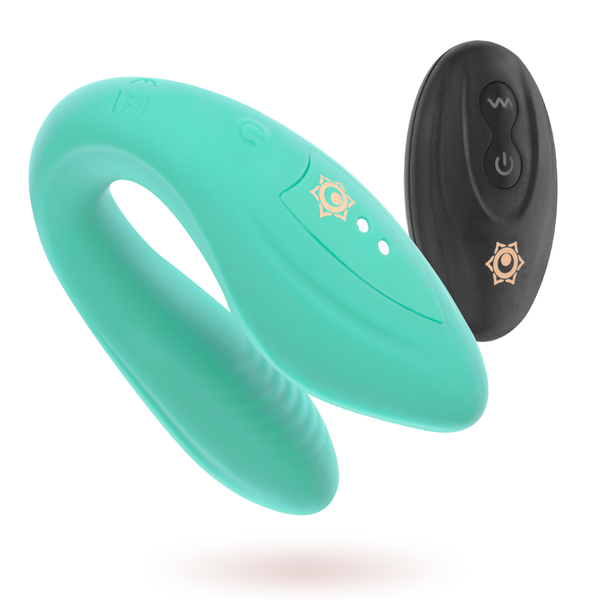RITHUAL - Kama Parvibrator med fjernkontroll Aqua