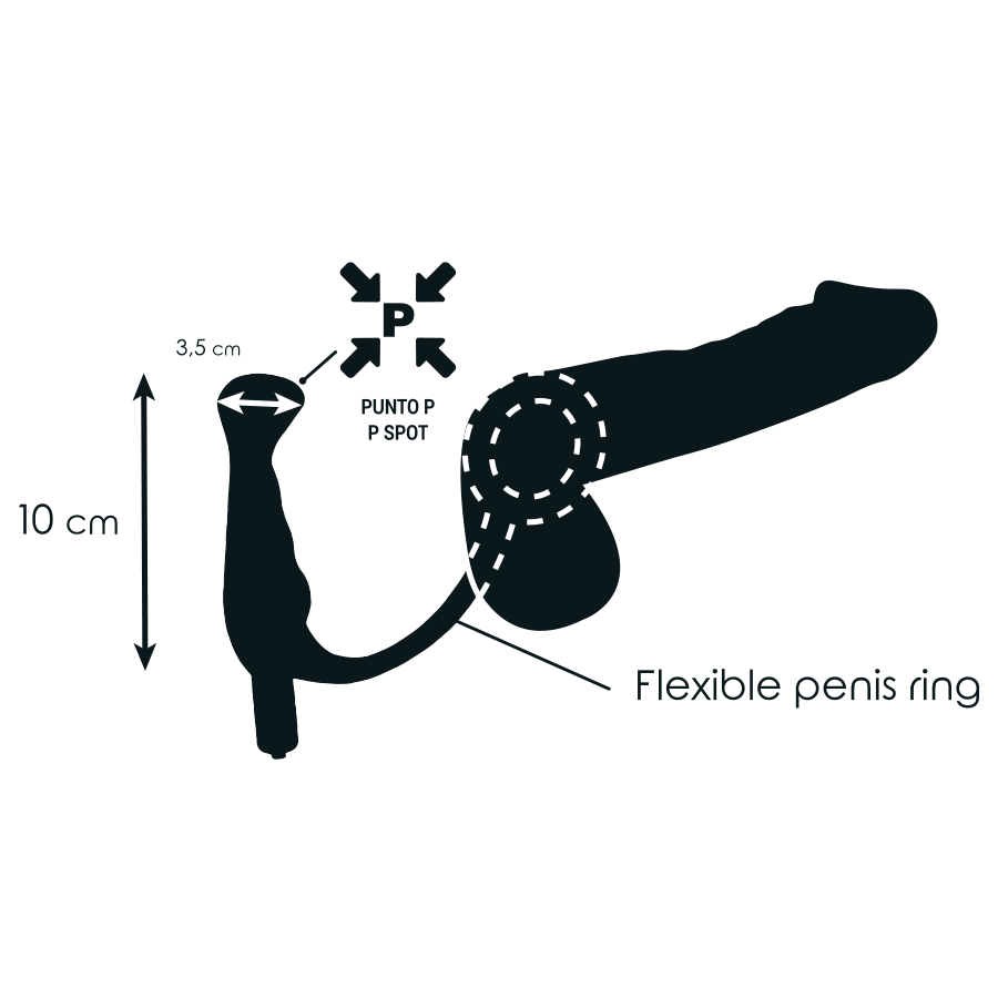 ADDICTED TOYS - Prostatavibrator Sort 10 cm