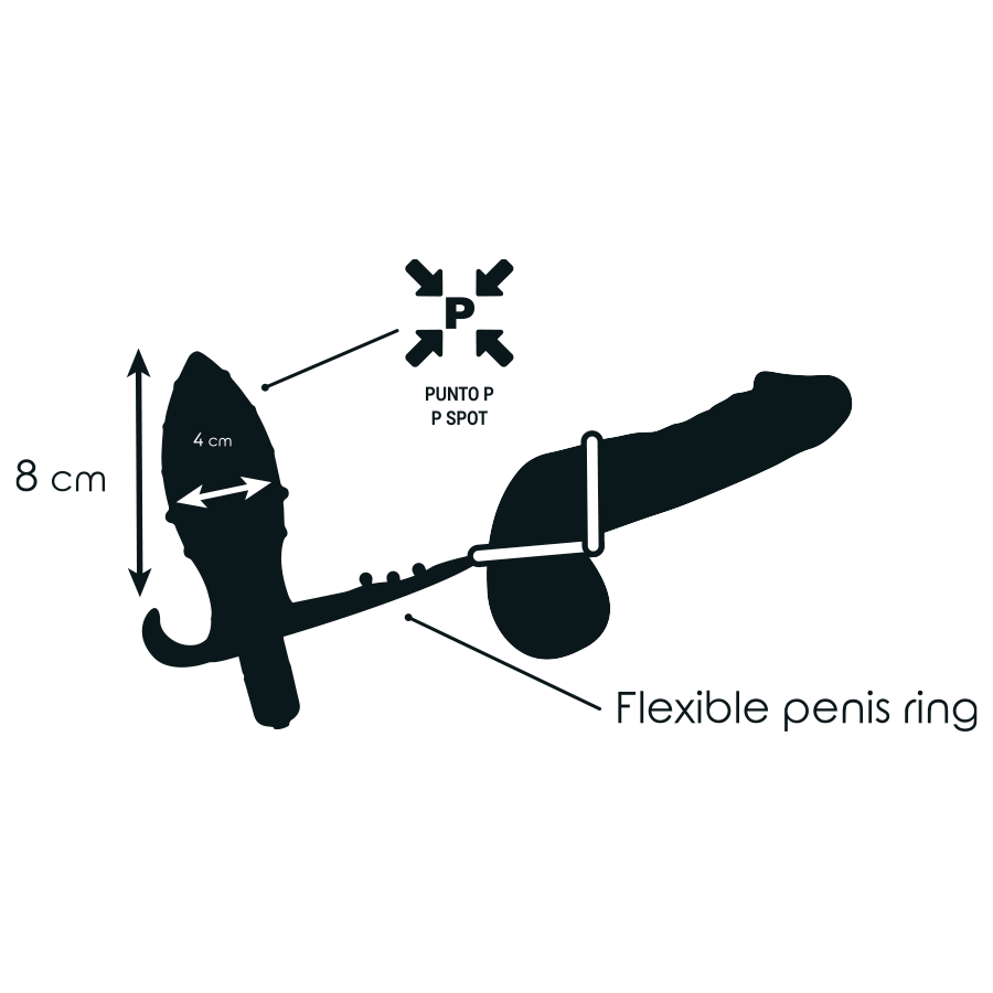 ADDICTED TOYS - Vibrerende analplugg med dobbel ring