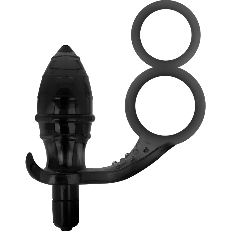 ADDICTED TOYS - Vibrerende analplugg med dobbel ring