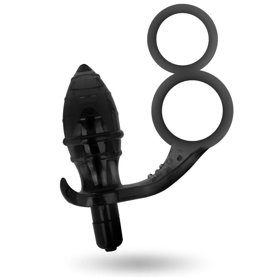 ADDICTED TOYS - Vibrerende analplugg med dobbel ring