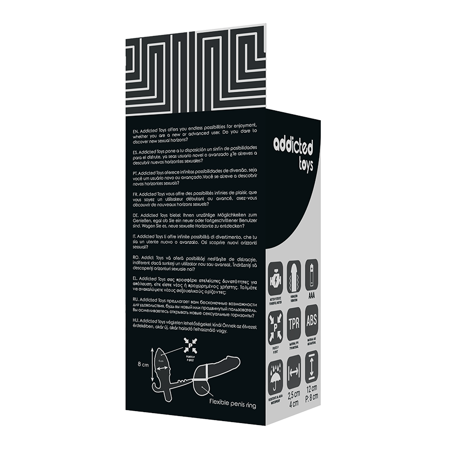ADDICTED TOYS - Vibrerende analplugg med dobbel ring