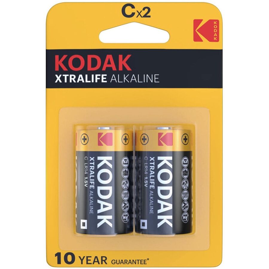 KODAK - C Alkalisk Batteri 2-pk