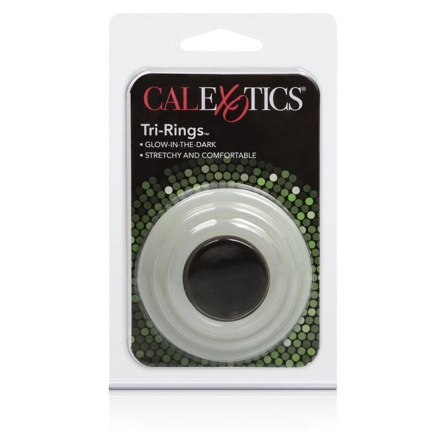 CALEXOTICS - Tri-Rings Penisringsett Selvlysende 3 stk