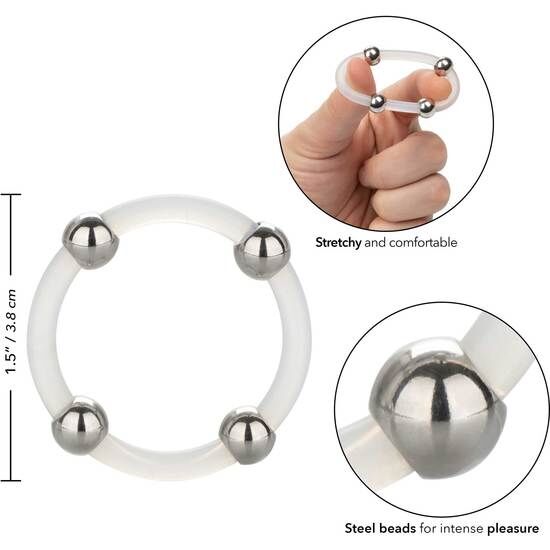 CALEXOTICS - Steel Beaded Penisring med stålkuler L