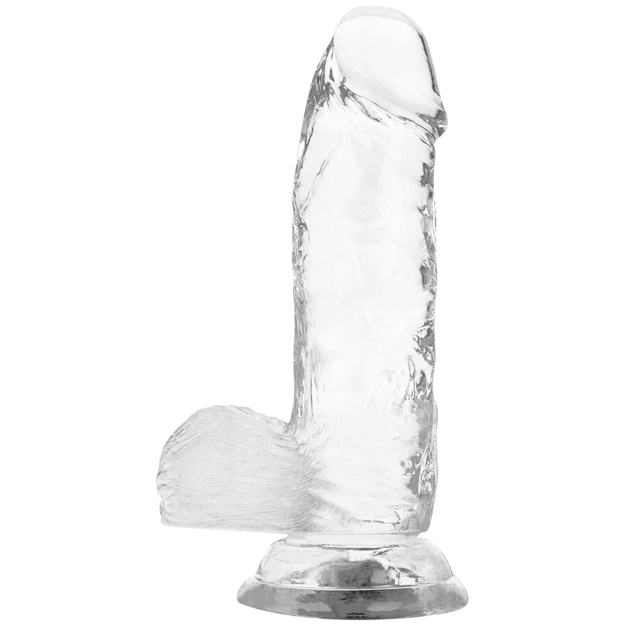 X RAY - Klar dildo med pung 15,5 cm