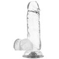 X RAY - Klar dildo med pung 15,5 cm