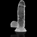 X RAY - Klar dildo med pung 15,5 cm