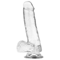 X RAY - Clear Realistisk Dildo med Baller Transparent 18,5 cm