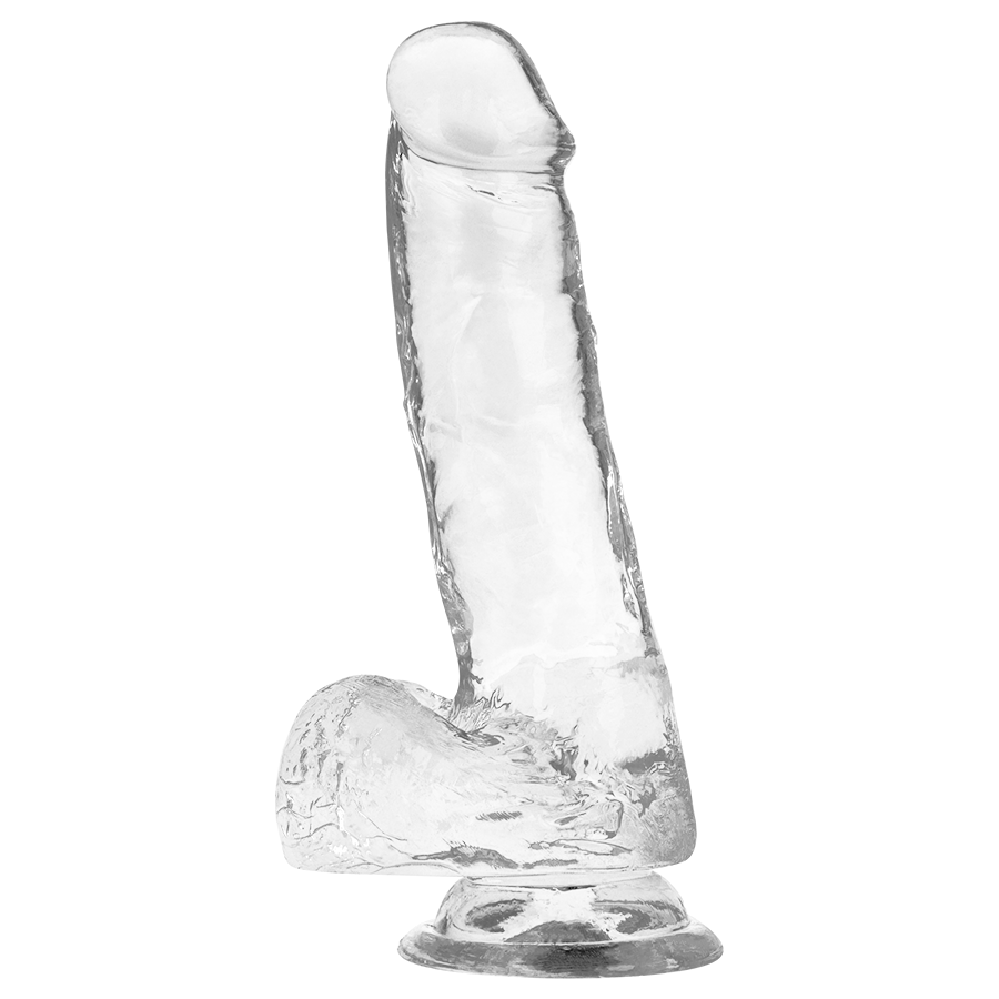 X RAY - Clear Realistisk Dildo med Baller Transparent 18,5 cm