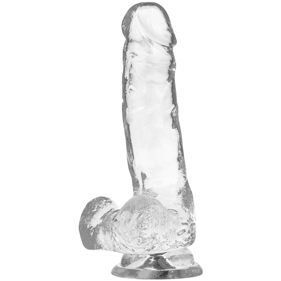 X RAY - Clear Realistisk Dildo med Baller Transparent 18,5 cm