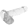 X RAY - Clear Realistisk Dildo med Baller Transparent 20 cm
