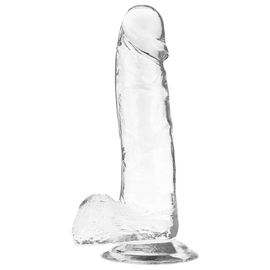 X RAY - Clear Realistisk Dildo med Baller Transparent 20 cm