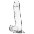 X RAY - Clear Realistisk Dildo med Baller Transparent 20 cm