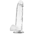 X RAY - Clear Realistisk Dildo med Baller Transparent 22 cm