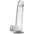 X RAY - Clear Realistisk Dildo med Baller Transparent 22 cm