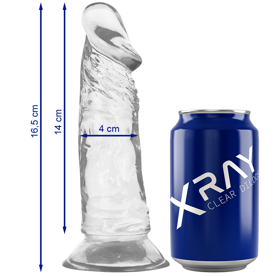 X-RAY - Gjennomsiktig Realistisk Dildo 16,5 cm