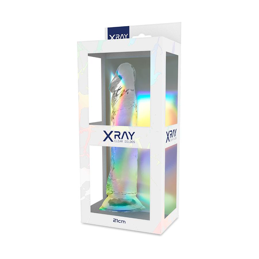 X RAY - Clear Realistisk Dildo Transparent 21 cm