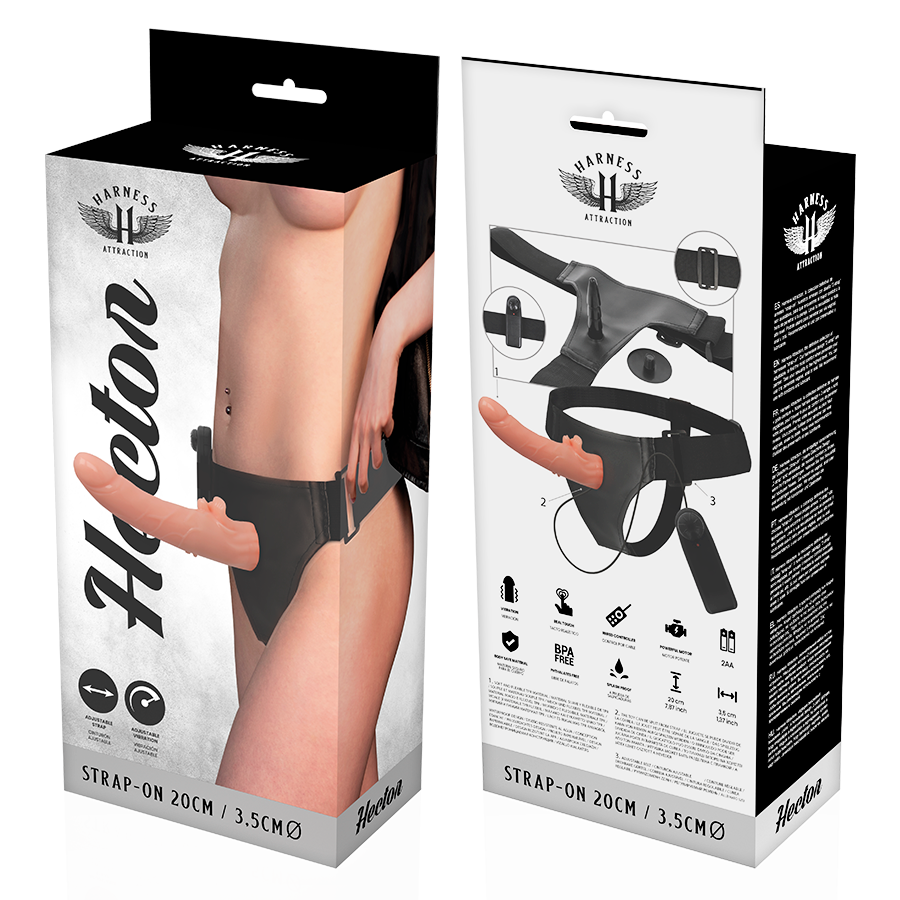 HARNESS ATTRACTION - Hector Vibrerende Strap-on 20 cm