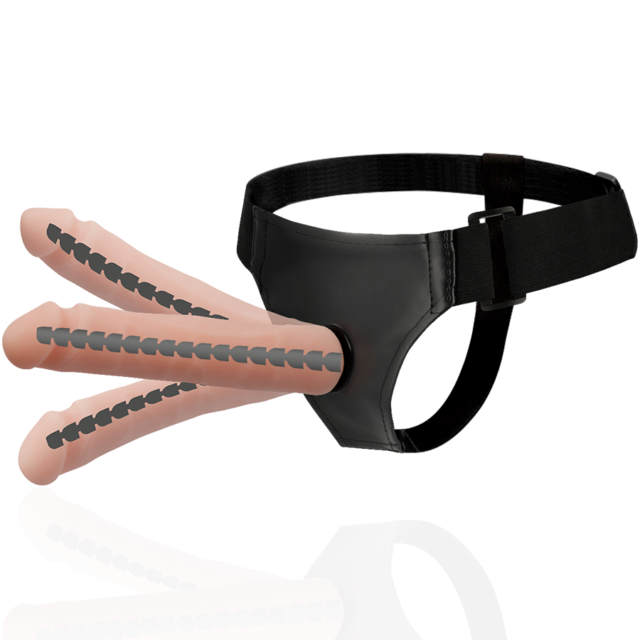 HARNESS ATTRACTION - Derick Bøyelig Strap-on-sett 22,5 cm