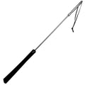 METAL HARD - Ridepisk i lær og metall 70 cm