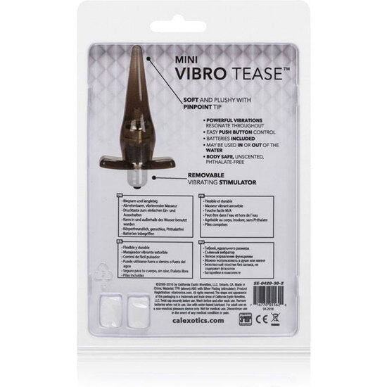 CALEXOTICS - Mini Vibro Tease Vibrerende Analprobe Transparent 10 cm
