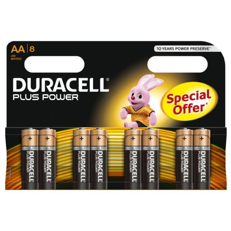 DURACELL - AA Alkalisk Batteri 8-pk