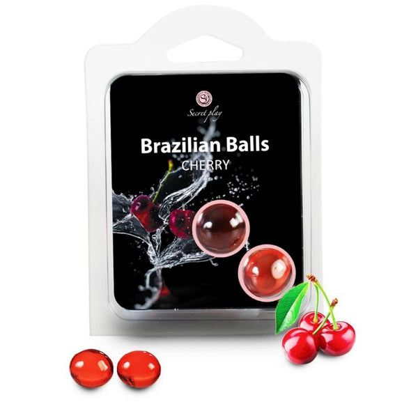 SECRETPLAY - Brazilian Balls Massasjekuler Kirsebær 2 stk