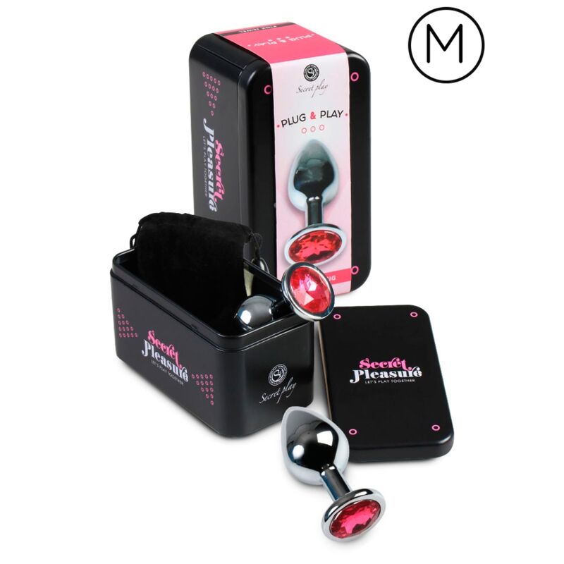 SECRETPLAY - Analplugg Aluminium Fuchsia 8 cm