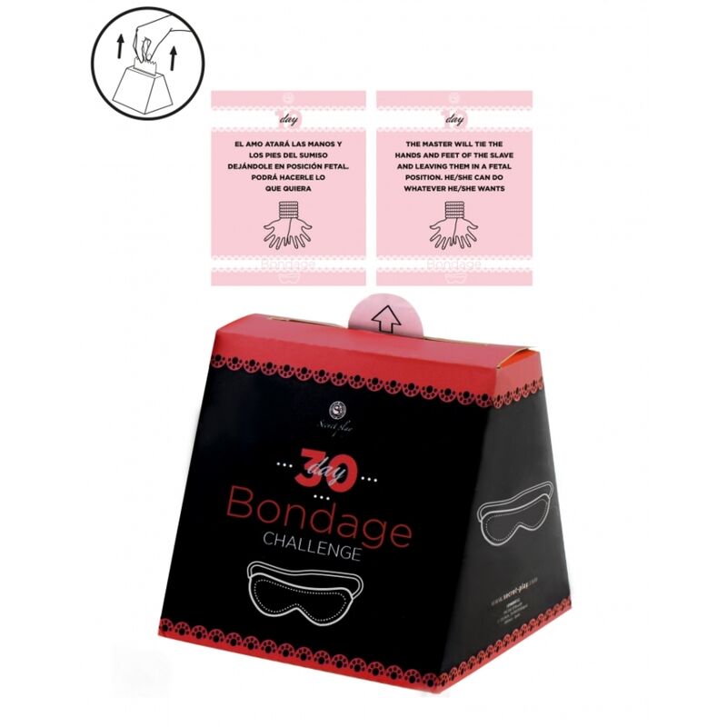 SECRETPLAY - Challenge 30 Dager med Bondage Sex-kortspill (ES/EN)