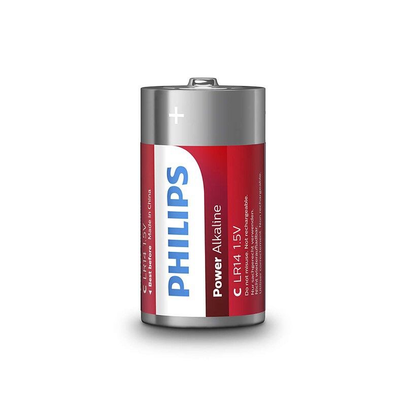 PHILIPS - C Alkalisk Batteri 2-pk