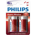 PHILIPS - D Alkalisk Batteri 2-pk