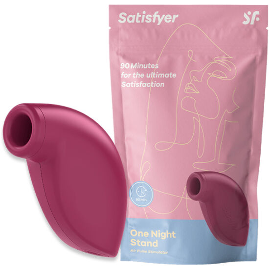 SATISFYER - One Night Stand Lufttrykksvibrator Bærrød