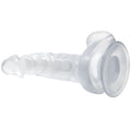 BAILE - Realistisk Dildo med Sugekopp og Baller Transparent 16,7 cm
