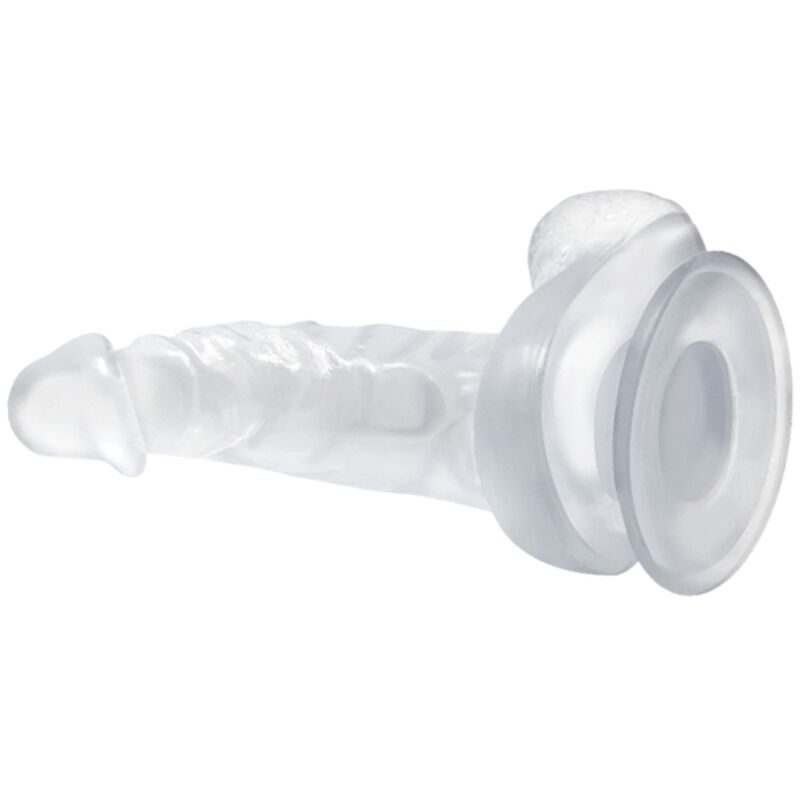 BAILE - Realistisk Dildo med Sugekopp og Baller Transparent 16,7 cm