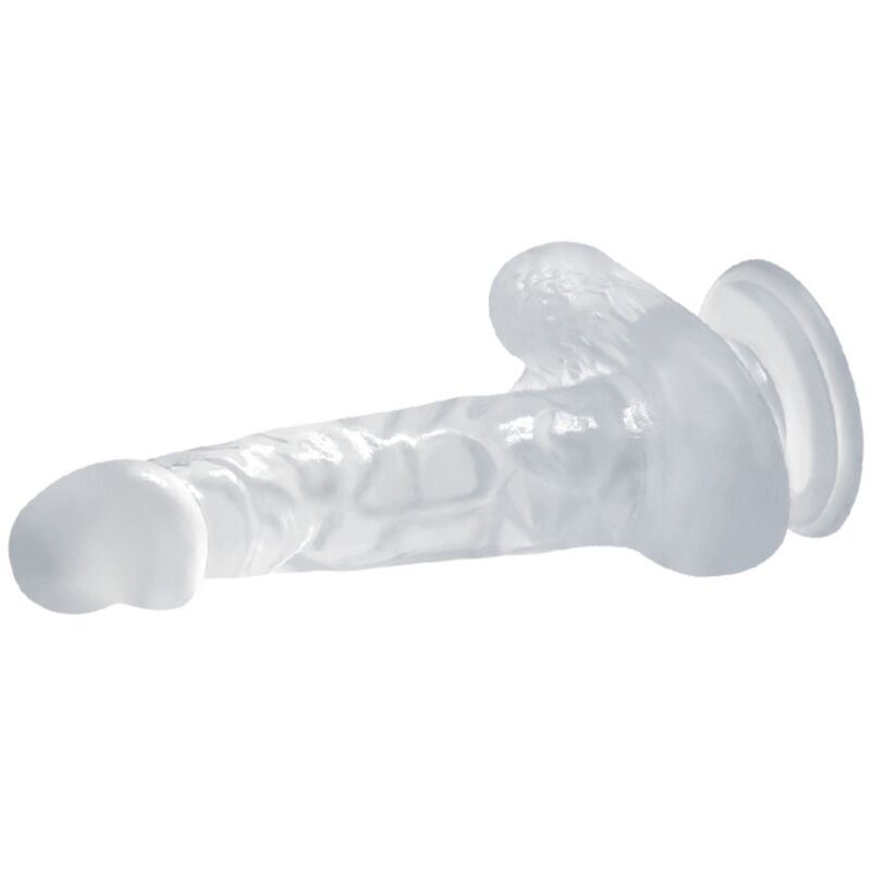 BAILE - Realistisk Dildo med Sugekopp og Baller Transparent 16,7 cm