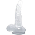 BAILE - Realistisk Dildo med Sugekopp og Baller Transparent 16,7 cm