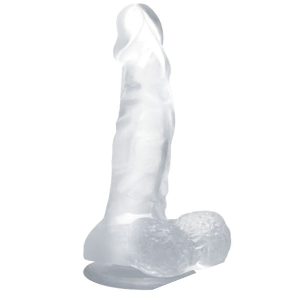 BAILE - Realistisk Dildo med Sugekopp og Baller Transparent 16,7 cm