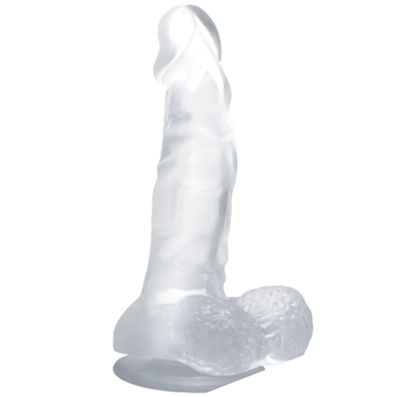 BAILE - Realistisk Dildo med Sugekopp og Baller Transparent 16,7 cm
