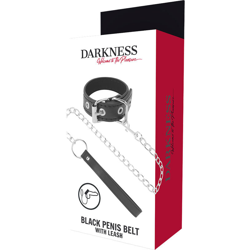 DARKNESS - Penisring med kjede og krok