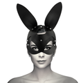 COQUETTE CHIC DESIRE - Maske i Vegansk Skinn med Kaninører Sort