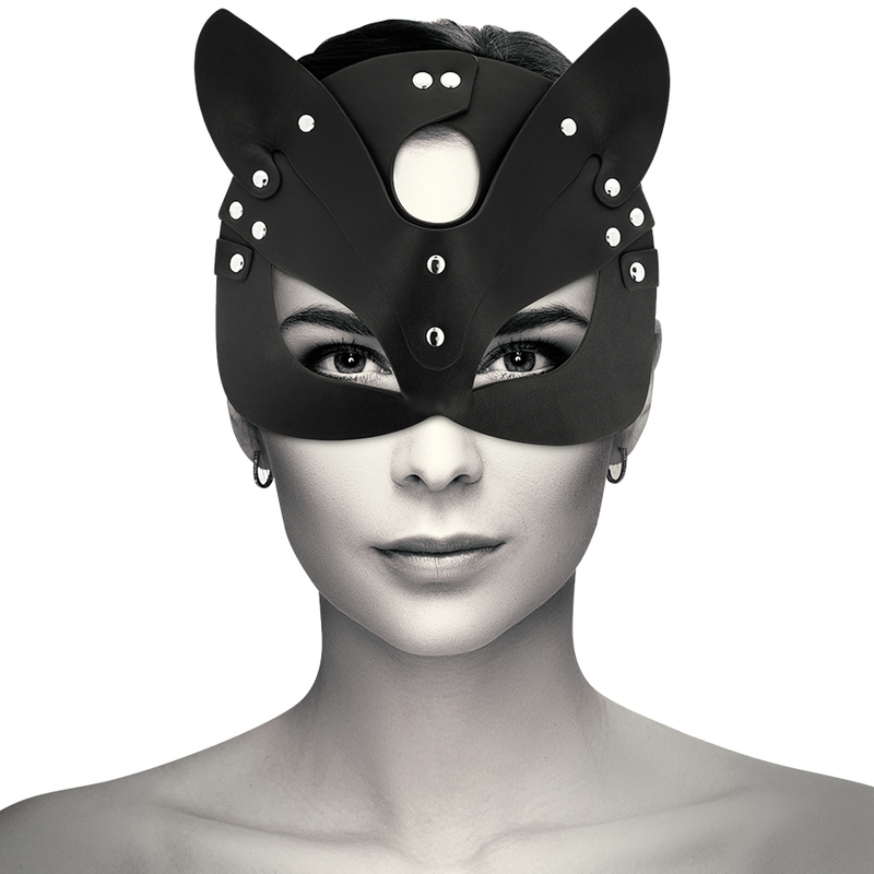 COQUETTE CHIC DESIRE - Maske i Vegansk Skinn med Kaninører Sort