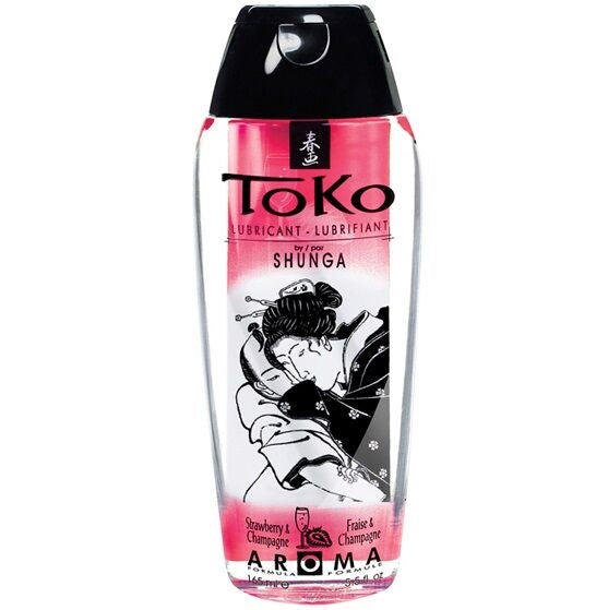 SHUNGA - Toko Aroma-glidemiddel Jordbær og champagne 165 ml
