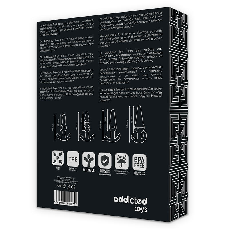 ADDICTED TOYS - Sett med 4 Analplugger