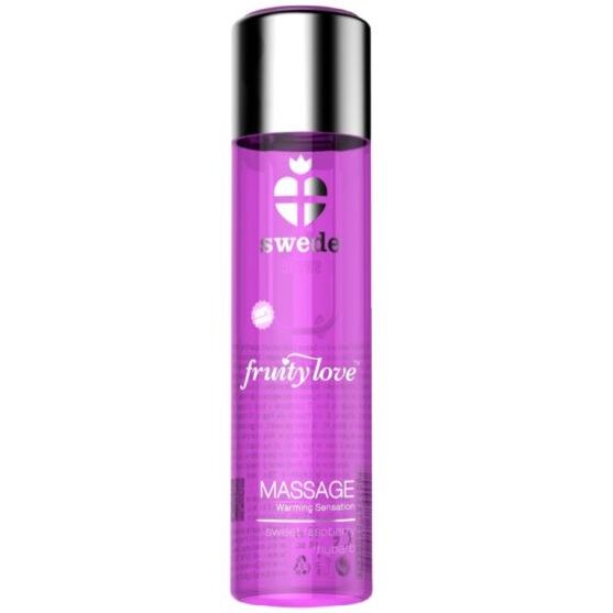 SWEDE - Fruity Love varmende massasjeolje Rosa bringebær og rabarbra 60 ml