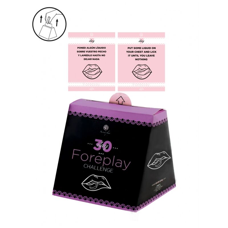 SECRETPLAY - Challenge 30 Dager med Parforhold Sex-kortspill (ES/EN)